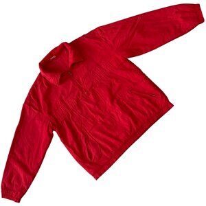 Hang On (Germany) Poplin Cotton Shirred Yoke Climbing Jacket Red : XL